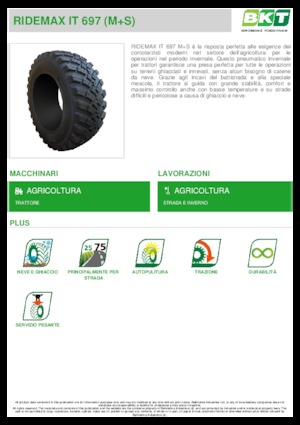 Poljoprivredne gume BKT RIDEMAX IT 697 M+S 600/70 R30