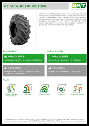 Poljoprivredne gume BKT RT 747 AGRO INDUSTRIAL 460/70 R 24