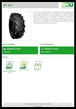 Poljoprivredne gume BKT RT 851 14.9L R 20