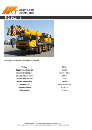 Dizalice za sve terene Marchetti MG 60.3 (6x4x6)