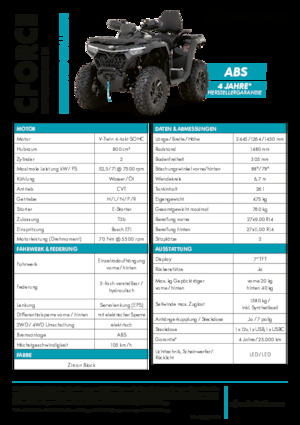 Terenska vozila (ATV) i četverocikli CFMOTO CFORCE 850 Touring ABS SE
