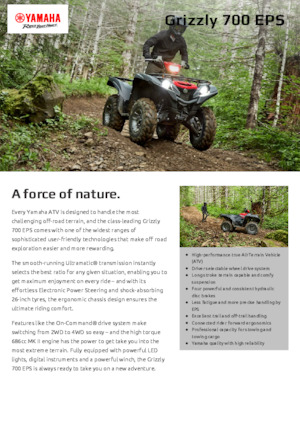 Terenska vozila (ATV) i četverocikli Yamaha GRIZZLY 700 EPS