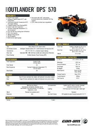Terenska vozila (ATV) i četverocikli can-am OUTLANDER 570 DPS 