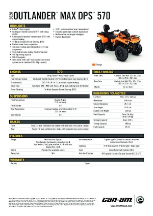 Terenska vozila (ATV) i četverocikli can-am OUTLANDER 450 DPS MAX 