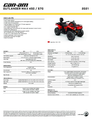 Terenska vozila (ATV) i četverocikli can-am OUTLANDER 570 MAX 