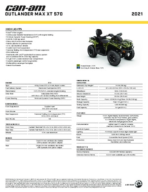 Terenska vozila (ATV) i četverocikli can-am OUTLANDER 570 MAX XT 