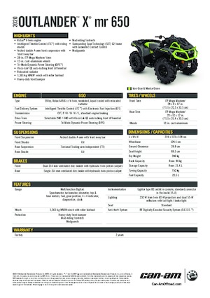 Terenska vozila (ATV) i četverocikli can-am OUTLANDER 650 XMR 