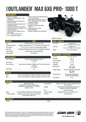 Terenska vozila (ATV) i četverocikli can-am OUTLANDER MAX 6X6 XU+ 1000 T
