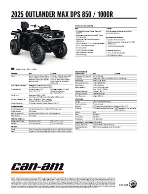 Terenska vozila (ATV) i četverocikli can-am OUTLANDER MAX DPS 850