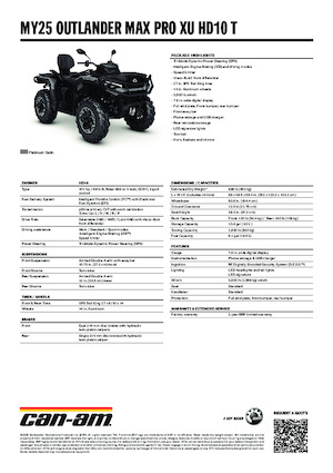 Terenska vozila (ATV) i četverocikli can-am OUTLANDER MAX PRO XU HD10 T