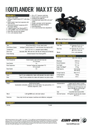 Terenska vozila (ATV) i četverocikli can-am OUTLANDER MAX XT 650 