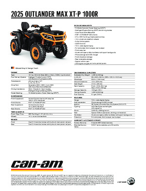 Terenska vozila (ATV) i četverocikli can-am OUTLANDER MAX XT-P 1000R