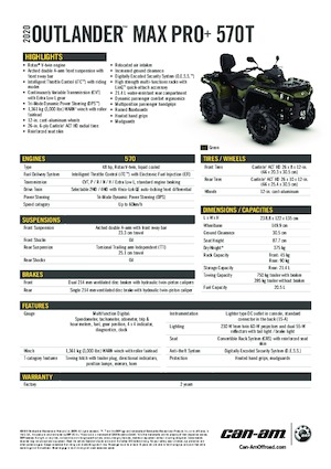 Terenska vozila (ATV) i četverocikli can-am OUTLANDER MAX XU+ 570 T