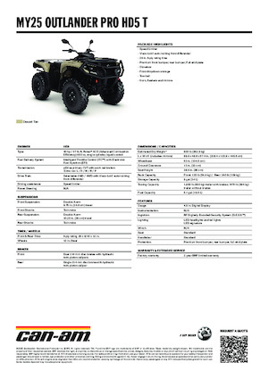 Terenska vozila (ATV) i četverocikli can-am OUTLANDER PRO HD5 T