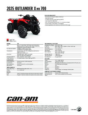 Terenska vozila (ATV) i četverocikli can-am OUTLANDER X MR 700