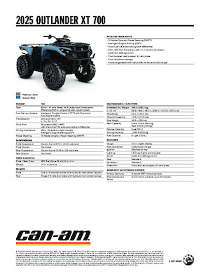 Terenska vozila (ATV) i četverocikli can-am OUTLANDER XT 700