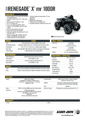 Terenska vozila (ATV) i četverocikli can-am RENEGADE X MR 1000R