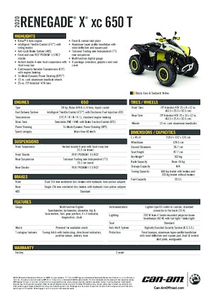 Terenska vozila (ATV) i četverocikli can-am RENEGADE X XC 650T 