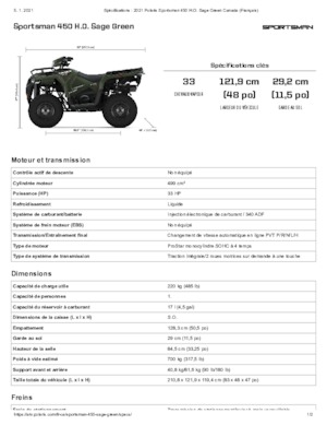 Terenska vozila (ATV) i četverocikli Polaris Sportsman 450 H.O.
