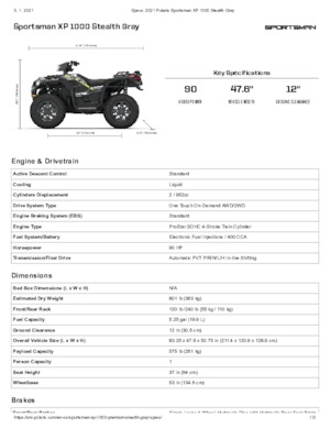 Terenska vozila (ATV) i četverocikli Polaris Sportsman XP 1000