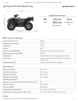 Terenska vozila (ATV) i četverocikli Polaris Sportsman XP 1000