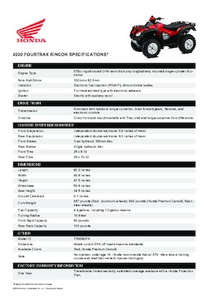 Terenska vozila (ATV) i četverocikli Honda TRX680FA 
