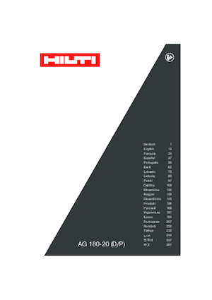 Kutne brusilice Hilti AG 180-P