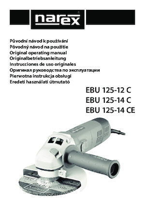 Kutne brusilice Narex EBU 125-14 C