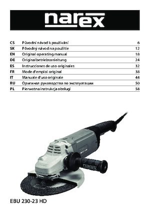 Kutne brusilice Narex EBU 230-23 HD