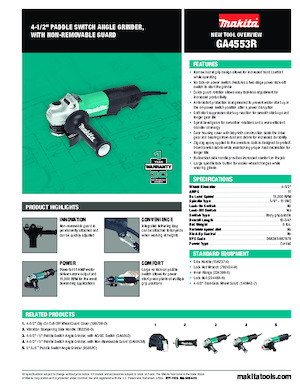 Kutne brusilice Makita GA4553R 