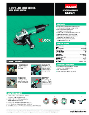 Kutne brusilice Makita GA4570