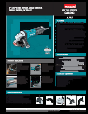Kutne brusilice Makita GA5093