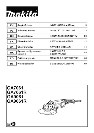 Kutne brusilice Makita GA7061 