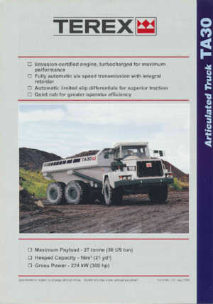 Zglobni kiperi Terex TA30D