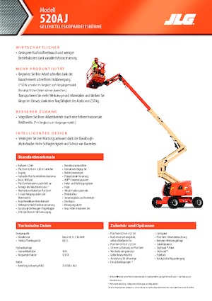 Zglobna podizna platforma na kotačima JLG 520AJ