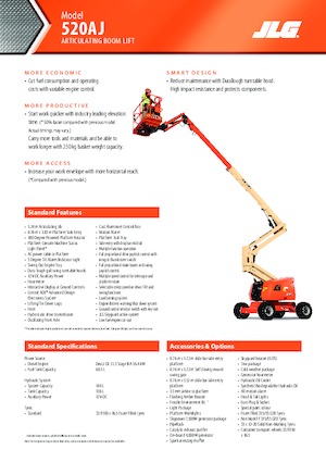 Zglobna podizna platforma na kotačima JLG 520AJ