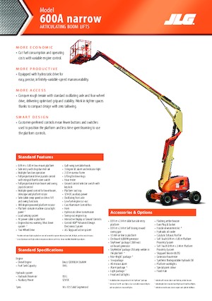 Zglobna podizna platforma na kotačima JLG 600AN