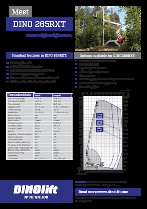 Zglobna podizna platforma na kotačima Dino Lift Dino 265RXT