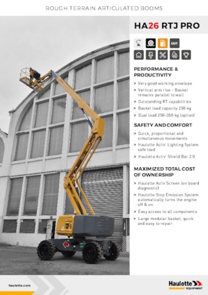 Zglobna podizna platforma na kotačima Haulotte HA26 RTJ PRO