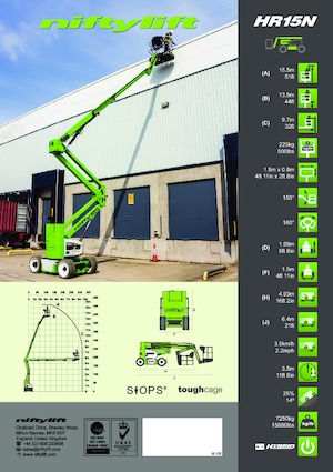 Zglobna podizna platforma na kotačima Niftylift HR15N