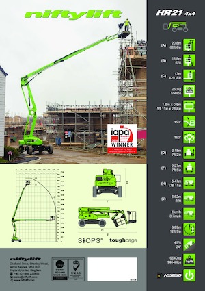 Zglobna podizna platforma na kotačima Niftylift HR21D