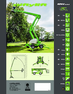 Zglobna podizna platforma na kotačima Niftylift SD64 4x4x4