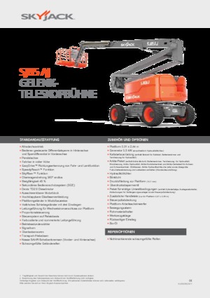 Zglobna podizna platforma na kotačima Skyjack SJ 85 AJ