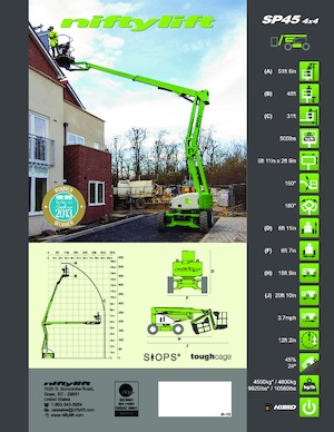 Zglobna podizna platforma na kotačima Niftylift SP45 4x4
