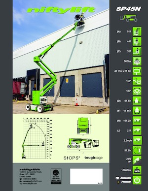 Zglobna podizna platforma na kotačima Niftylift SP45N