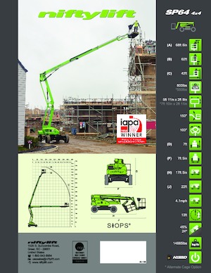 Zglobna podizna platforma na kotačima Niftylift SP64 4x4