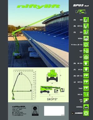 Zglobna podizna platforma na kotačima Niftylift SP85 4x4