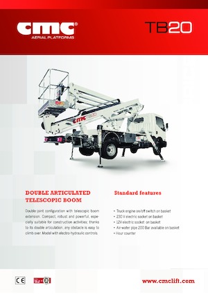 Dizala sa zglobnom granom montirana na prikolicu CMC TB20