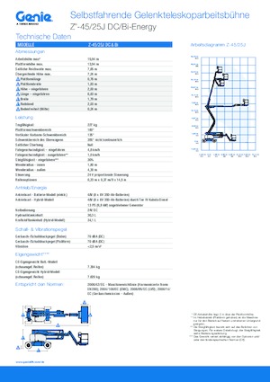 Zglobna podizna platforma na kotačima Genie Z-45/25J DC