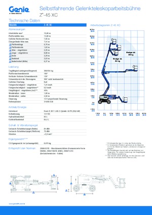 Zglobna podizna platforma na kotačima Genie Z-45/25XC